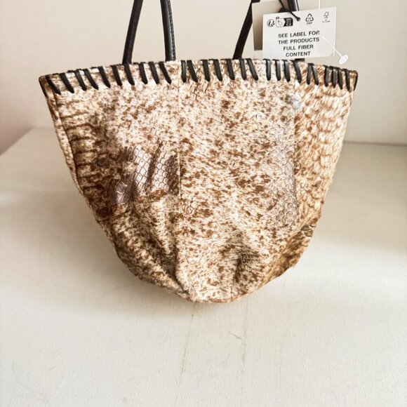 Zara Leather Cowskin Textured Mini Tote - Picture 4 of 9